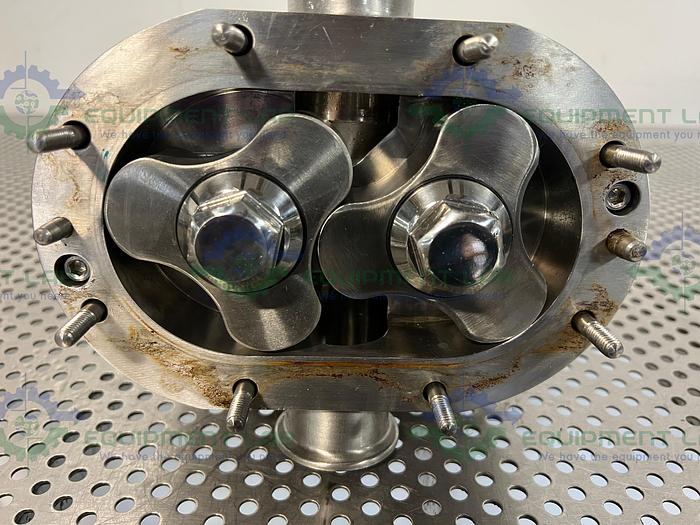 Used Waukesha Cherry Burrell  0187UL Rotary Lobe Pump w/ Stainless 1.5 HP Motor