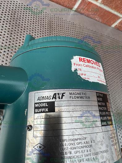Used Yokogawa Admag AXF 010C Magnetic Flowmeter w/ 1/2" Sanitary Fitting