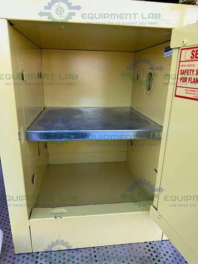 Used Securall 4 Gallon Flammable Liquid Storage Cabinet w/ Soft Close Door, Shelf