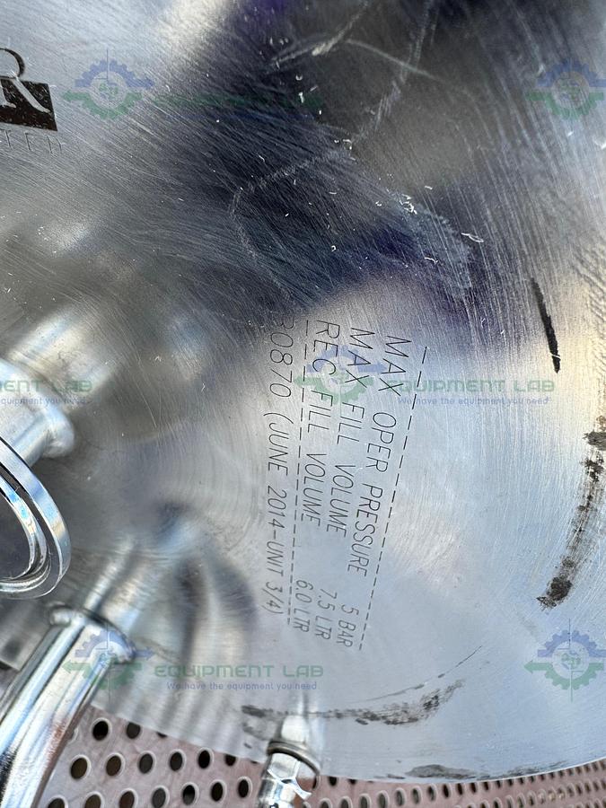 Used L.J Star Corp. B0870 Glass Sampling Column 7.5 L w/ 2" OD Sanitary Fitting Port