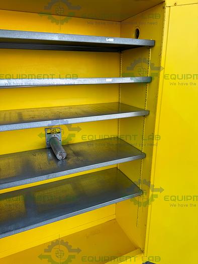 Used Securall A345 Flammable Liquid Storage Cabinet 45 Gallon w/ Soft Close Doors