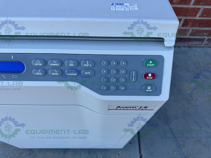 Used Beckman Avanti J-E Refrigerated High-Speed Floor Centrifuge w/ JLA-9.100 Rotor