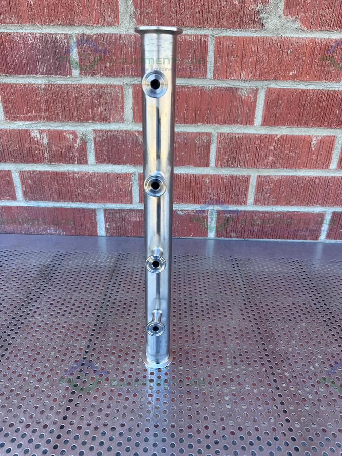Used Stainless Steel  Manifold 1.5" Sanitary Fitting w/ 8 Ports 1/2" Sanitary Fitting