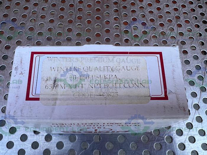 Winters Premium  Q825 Liquid Filled Pressure Gauge 63" x 1/4", 0-160 PSI