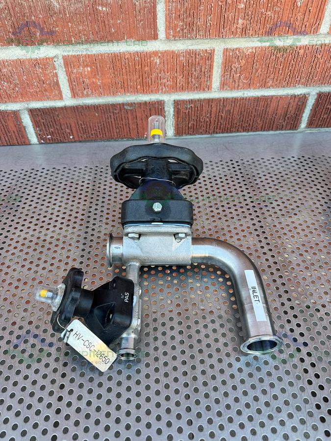 Used 2- ITT Pure Flo RA25MAX Diaphragm Valve w/ 1 1/2" to 3/4" Sanitary Fitting