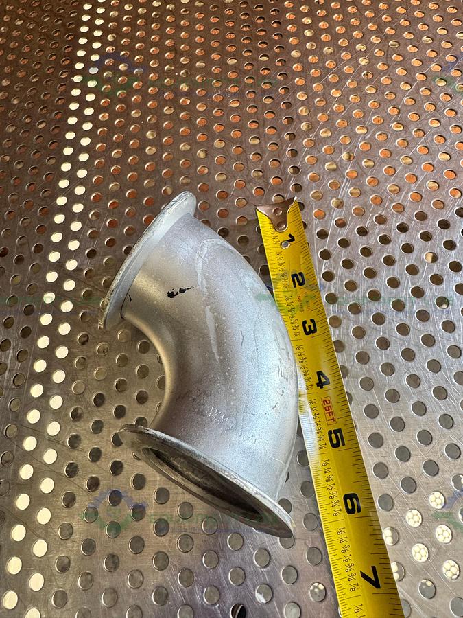 Used Stainless Steel KF 50 Elbow Nipple Vacuum Fitting