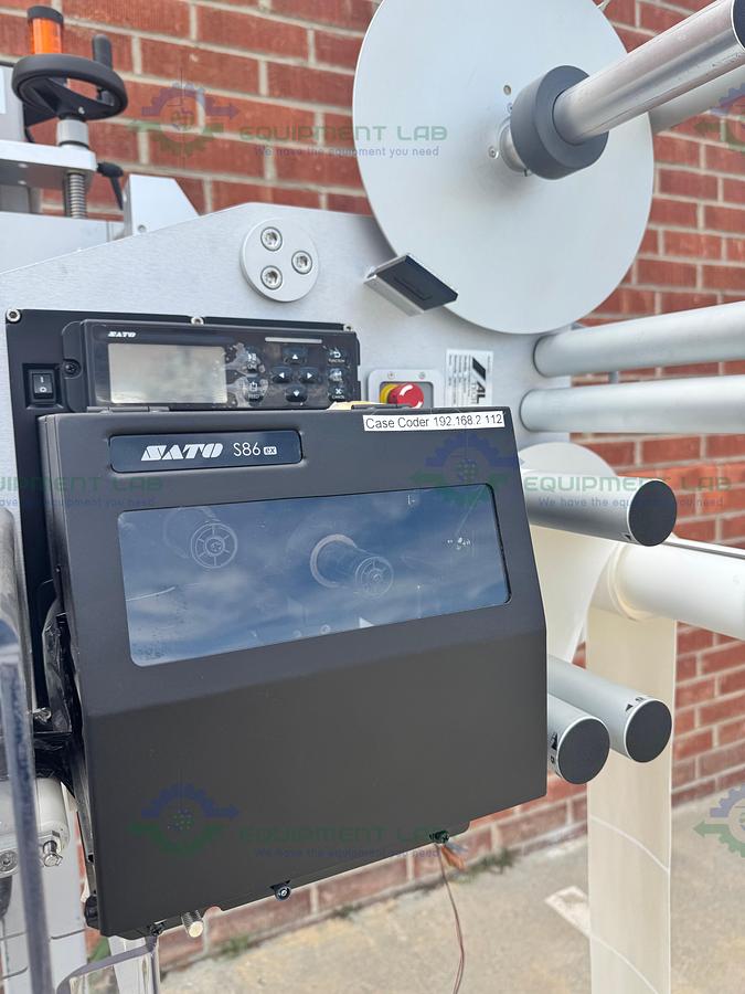 Used Sato S86-EX Print Engine w/ AL Tech Alcode Print and Apply Labelling Machine