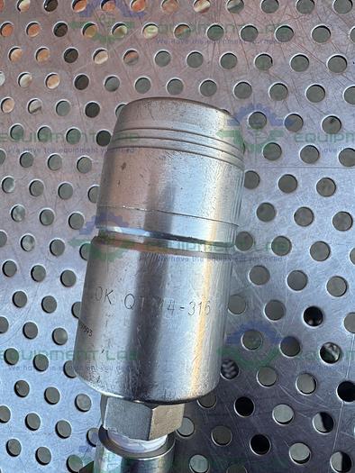 Used Unbranded Stainless Steel Braided Hose 52" w/ Quick Release Fitting