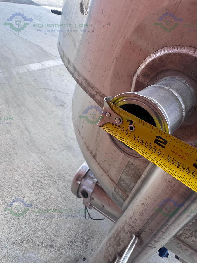 Used Feldmeier 1000 Liter Stainless Steel Jacketed Reactor 50 FV PSI w/ 0.5 HP Motor