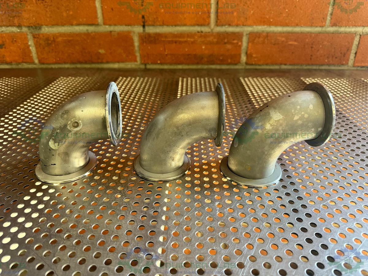 Used Stainless Steel KF 50 Elbow Nipple Vacuum Fitting
