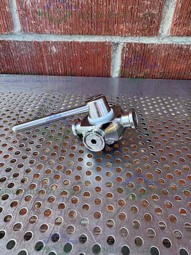 Used GE Healthcare Salvi DN6 1001 4-way 316 Valve 18-5758-01 w/ 1.2" Sanitary Fitting