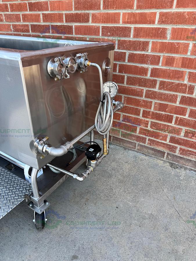Used Sani Matic Stainless Steel 400 L COP System Parts Washer Skid w/ Heating, Pump