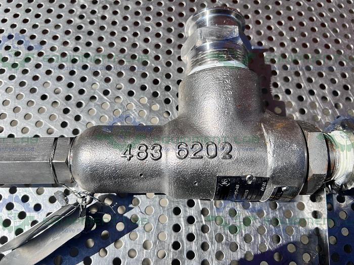 Used Chalmers & Kubeck 19226LCO Pressure Relief Valve 70 PSI, 1" Sanitary Fitting