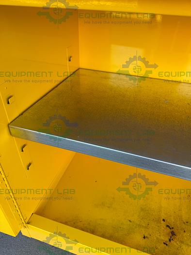 Used Justrite 892320 Flammable Liquid Storage Cabinet 22 Gallon w/ Shelf, Key