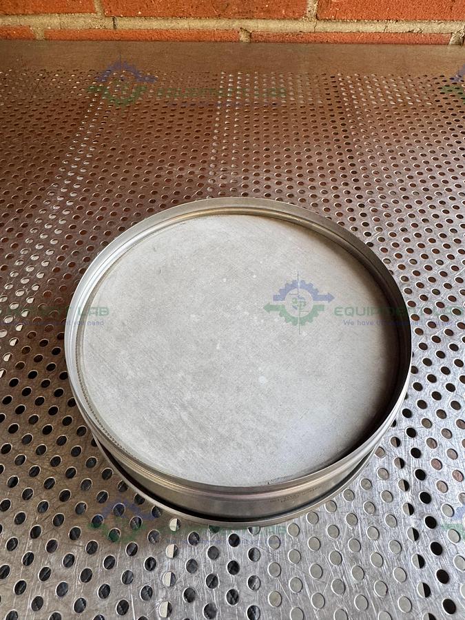 Used Retsch Sieve Frame and Screen, 8" Diameter x 2" Deep, 75 um Mesh Size