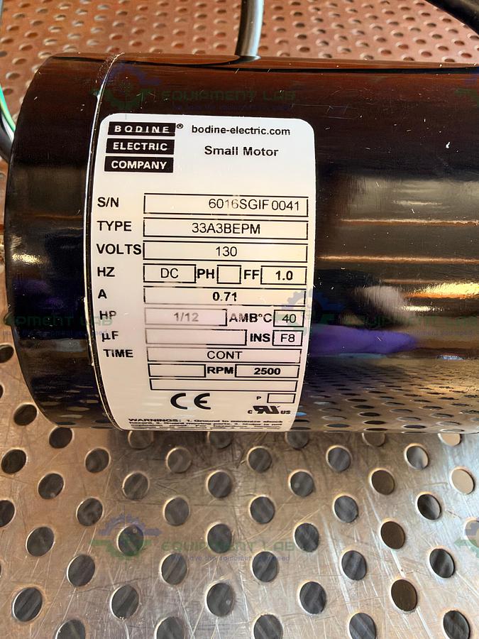 Used Bodine Electric Company 33A3BEPM Permanent Magnet DC Motor/Gearmotor