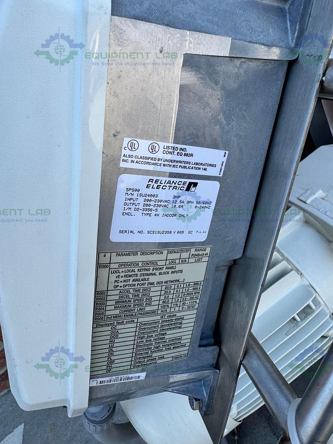 Used Watson Marlow 840RG Sanitary Peristaltic Metering and Transfer Pump w/ 3 HP Pump