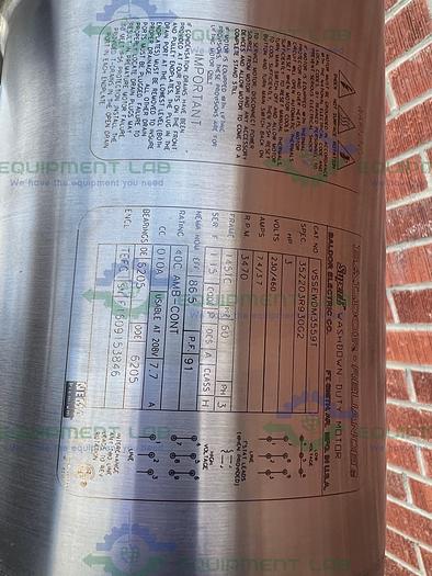 Used Paul Mueller  47-59 Liter Stainless Steel Jacketed Mixing Tank w/Scrape Agitation