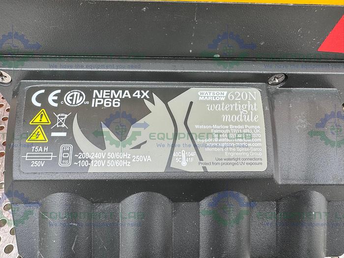 Used Watson Marlow 620S N/R NEMA 4X IP66 Peristaltic Pump 265 RPM