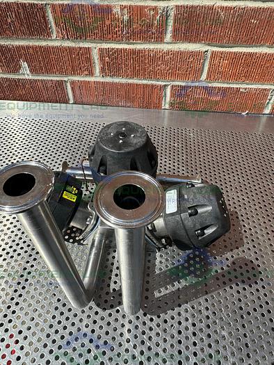 Used 3 ITT Pure Flo Advantage Stainless Steel Diaphragm Valve w/ 1" Sanitary Fittings