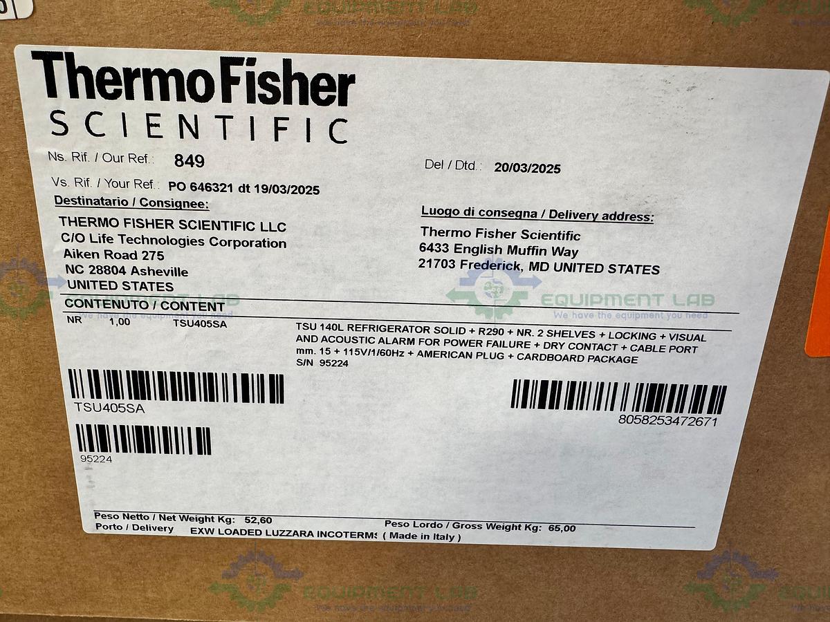 Thermo Fisher TSU405SA Undercounter Refrigerator 4.5 cu.ft. 2 to 5C MFG 2025