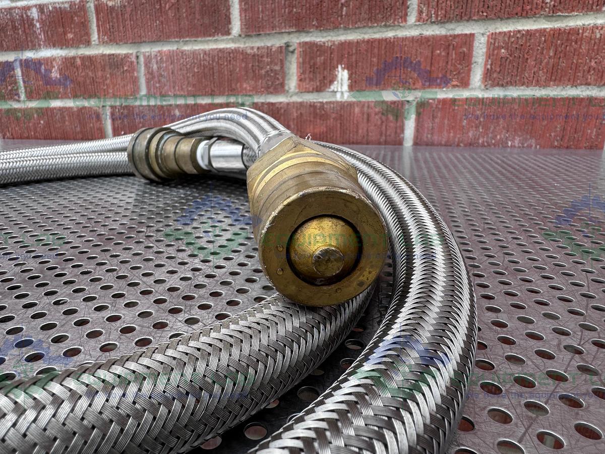Used Unbranded Stainless Steel Braided Hose 130" w/ Quick Connect Fitting