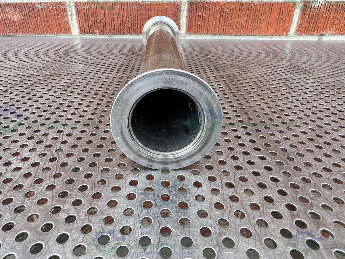 Used Stainless Steel KF 50  Nipple Vacuum Fitting 15" Length