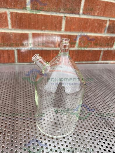 Used Chemglass  CLS-4215-01 Anaerobic 2000 mL, 2 Neck Aluminum Seal Bottle