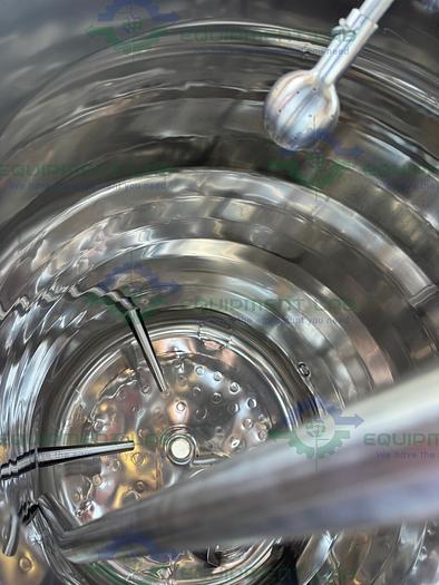 Used Letsch 260 Liter Jacketed Stainless Steel Reactor w/ 3/4 HP Bottom Mixer