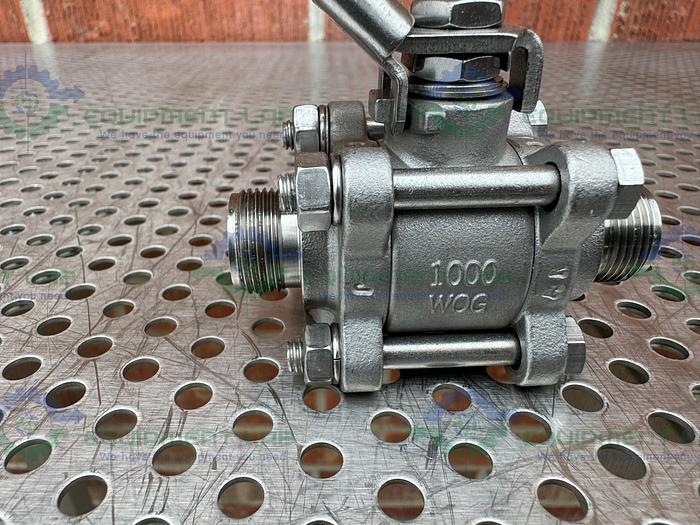 Used Inline Industries  Stainless Steel Ball Valve w/ 1/2" Sanitary Fitting