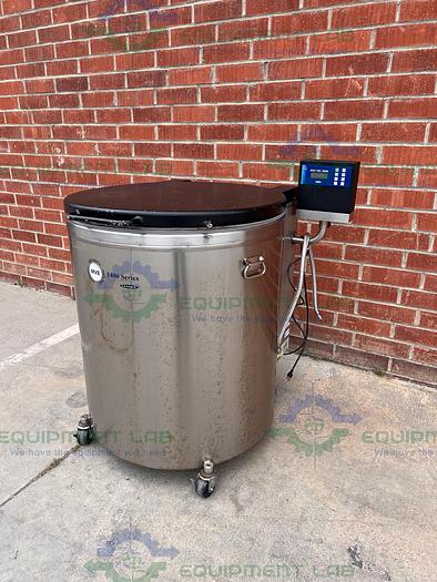Used CHART MVE 1400 Series Liquid Nitrogen Cryogenic Storage Tank w/ TEC 3000