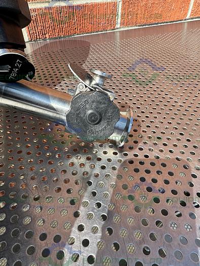 Used 4 ITT Pure-Flo Stainless Steel Diaphragm Valves w/ 1.5" to 1/2" Sanitary Fitting