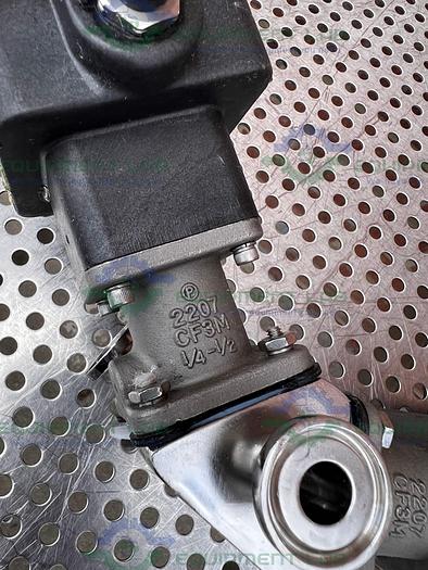 Used 2 ITT Advantage  3 Way Stainless Steel Diaphragm Valves w/ Valve Positioner