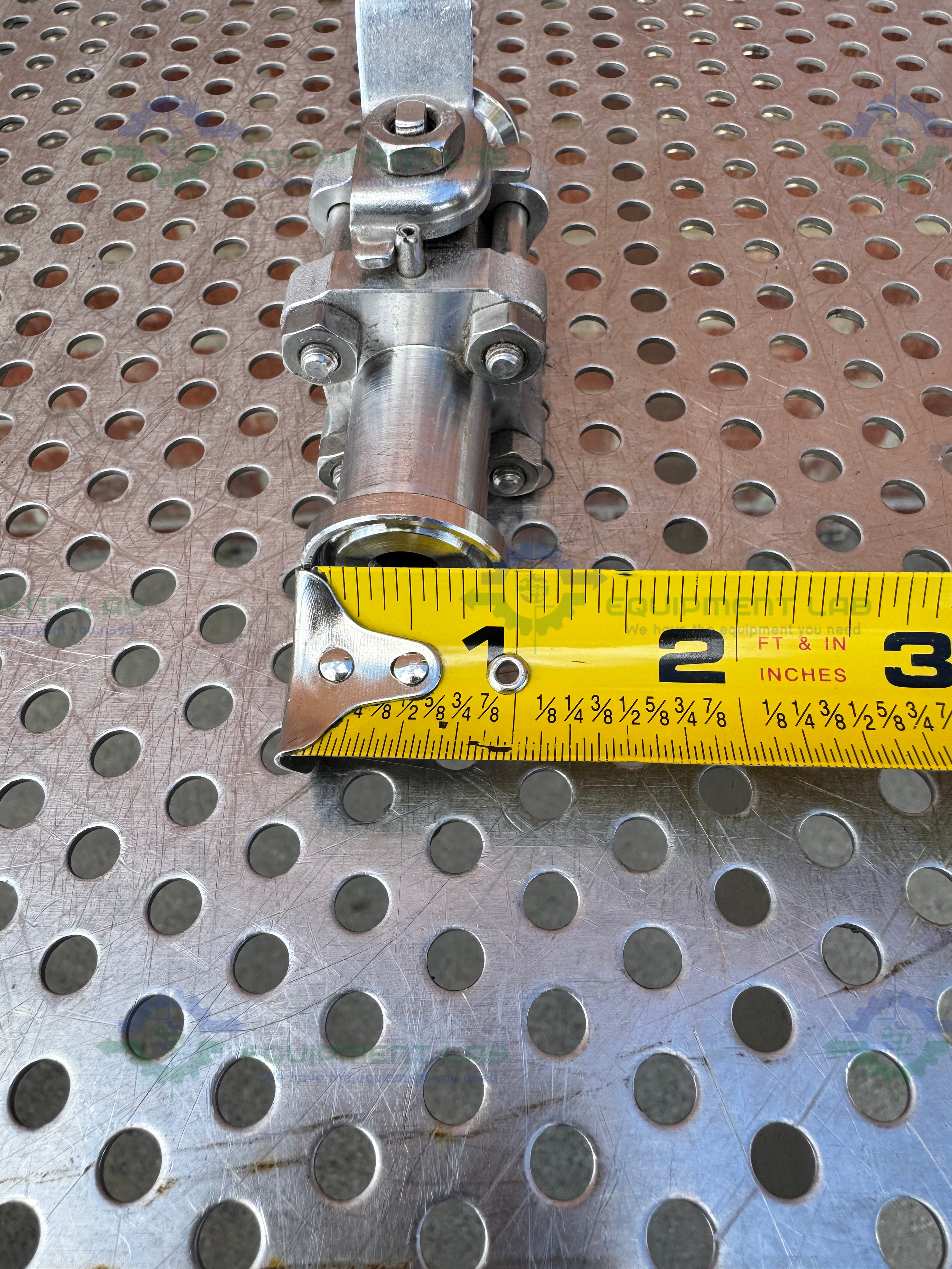 Used Swagelok SS-62TSC8 -EP Stainless Steel Ball Valve w/ 1/2" Sanitary Fitting