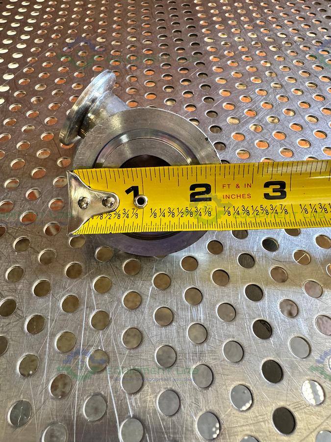 Used Stainless Steel 90 Degree KF 40 to KF 25 Elbow Nipple Vacuum Fitting