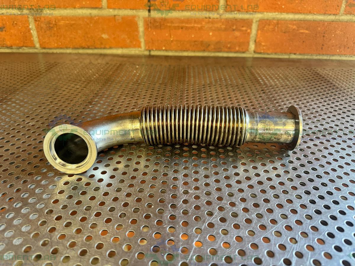 Used Stainless Steel KF40 Vacuum Bellow 90 Degree Elbow