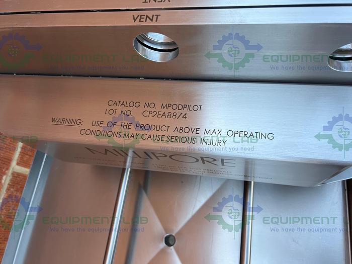 Used Millipore MPODPILOT CP2EA8875 Filter Press Skid w/ E & H Promass P Flowmeter