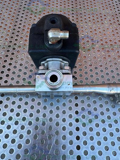 Used ITT Pure Flo .5-316L- RA20MAX 4 Way Diaphragm Valve w/ 1/2" Sanitary Fitting