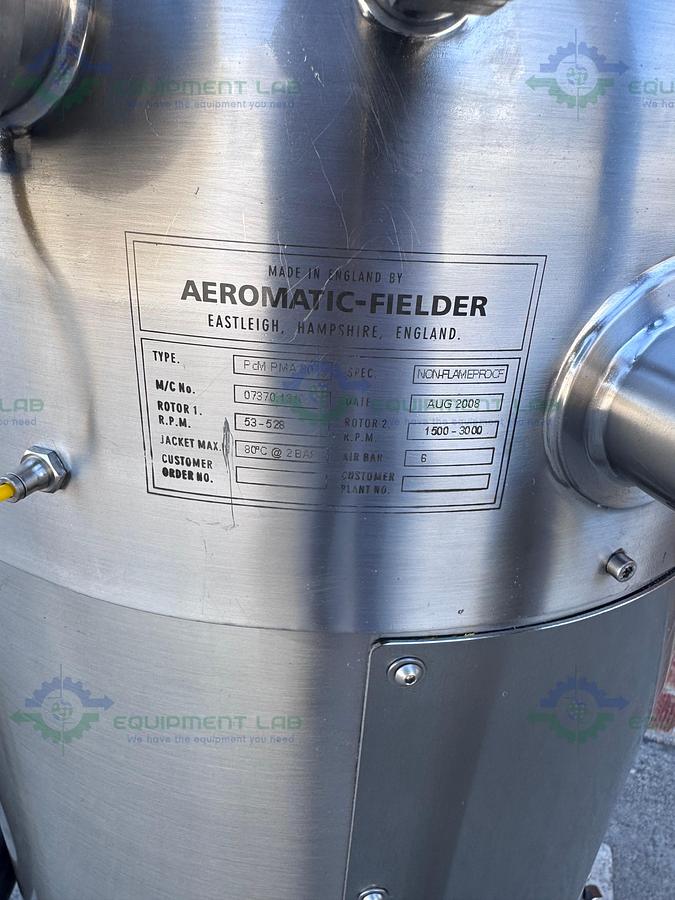 Used Aeromatic-Fielder PcM  PMA 30 Stainless Steel High Shear Granulator