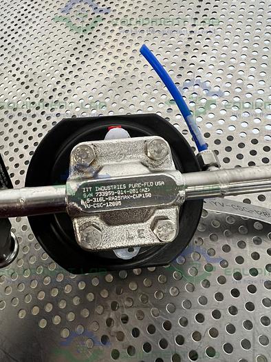 Used 2 ITT Pure-Flo A208 Diaphragm Valves 90PSI w/ 3/4" and 1/2" Sanitary Fittings