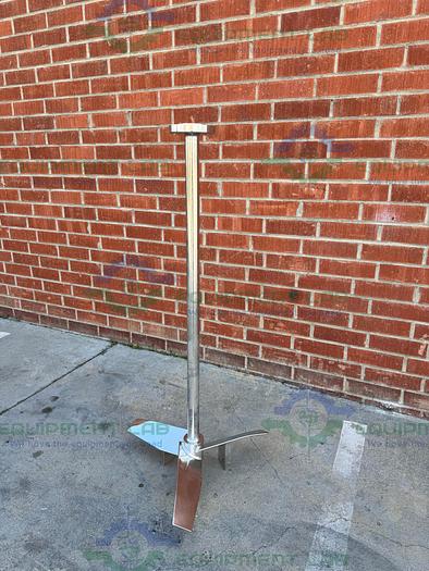 Used Schott AG  316 Stainless Steel Impeller 58" Height  x 6" Flange Fitting