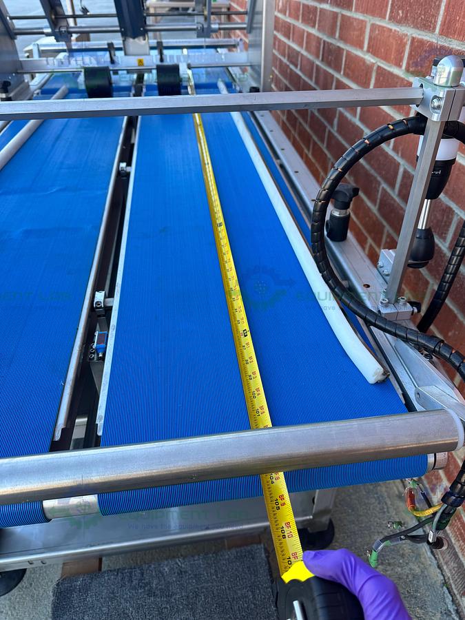 Used Redemac Stainless Steel Dual Conveyor Packaging Machine w/ Optel PharmaProof