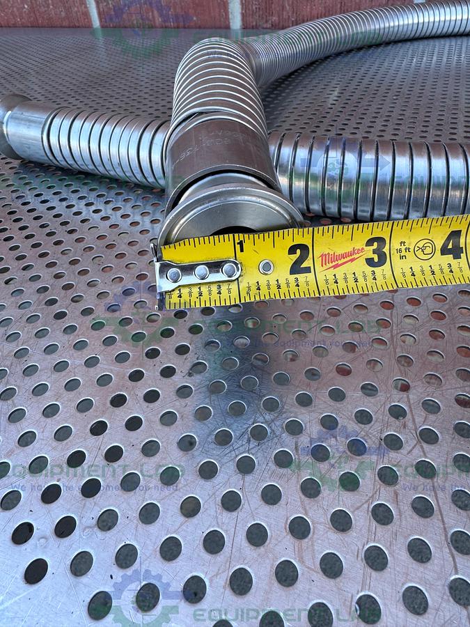 Used Williams-Carver  83" SS Reinforced Flexible Silicon Hose w/ 1" Sanitary Fittings