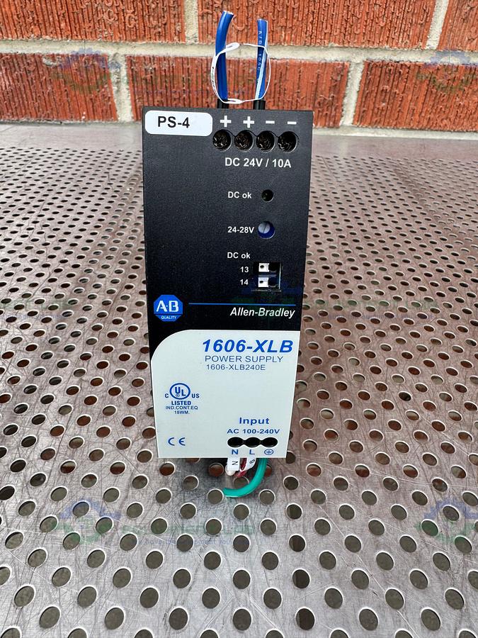 Used Allen Bradley 1606-XLB240E Series A Power Supply 100-240 V, 50-60 Hz
