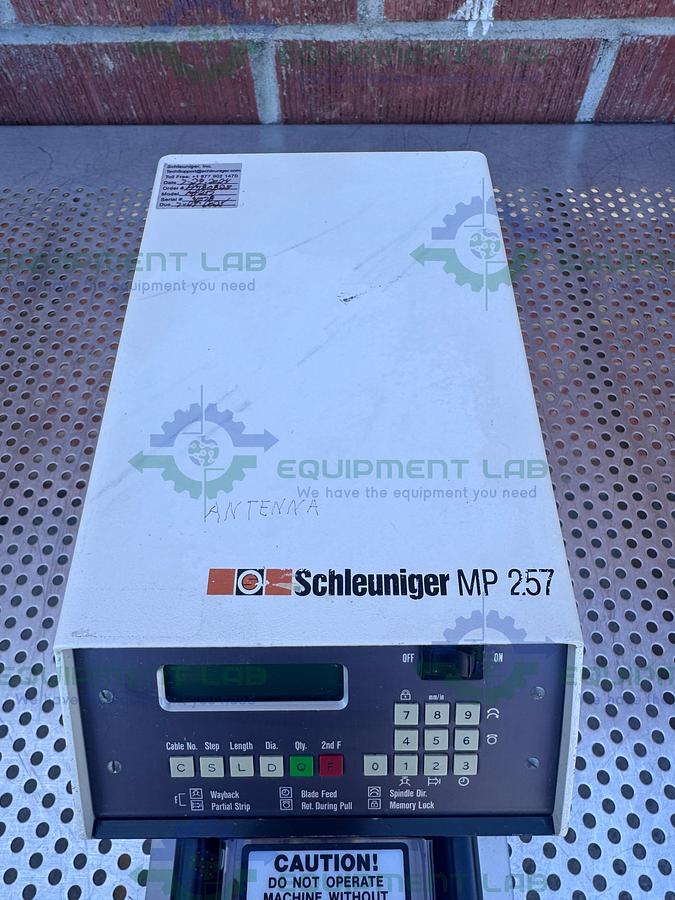 Used Schleuniger MP257 Programmable Coaxial Cable Stripping Machine