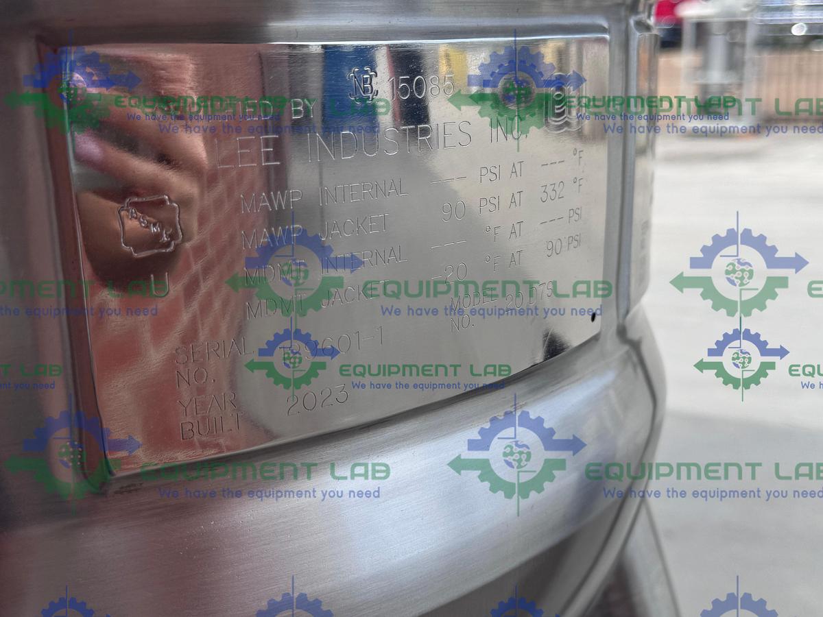 Used Lee Industries 50 Liter Stainless Steel Jacketed Reactor w/Mixer, Scraper MFG 23