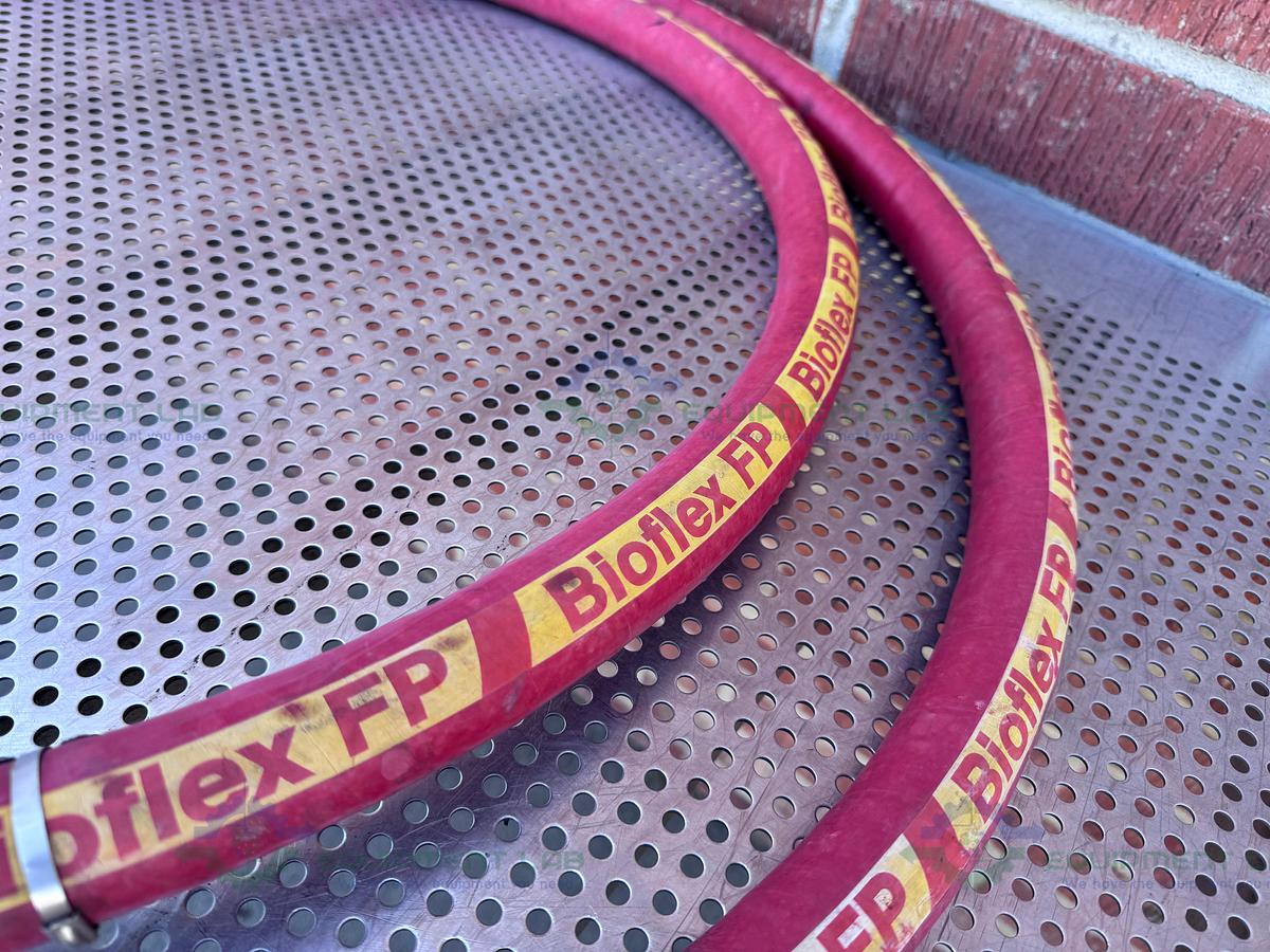 Used BioFlex RC 185" Aflex Hose w/ 1" Sanitary Fitting 1" Sanitary Fitting to NPT