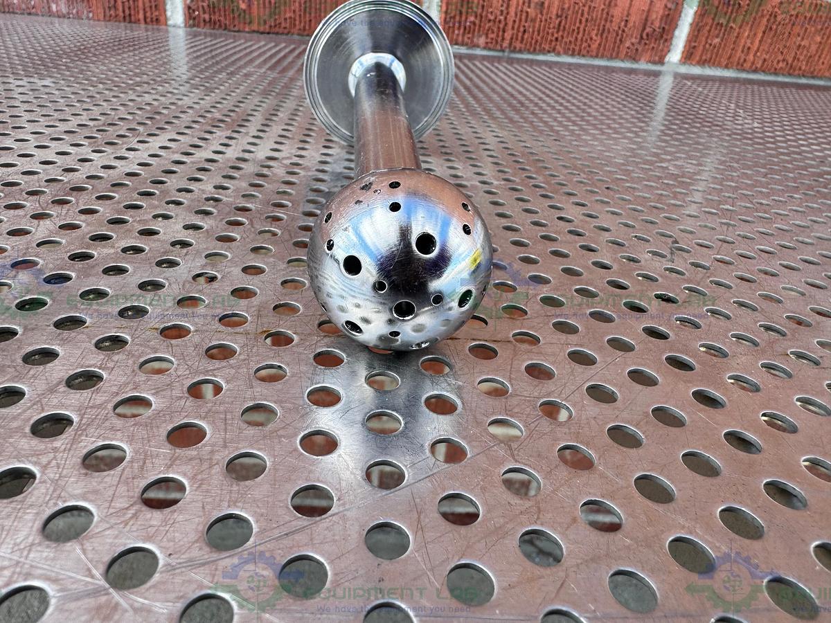 Used Stainless Steel Spray Ball w/ 1.5" to 2.5" Sanitary Fitting