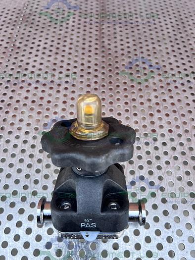 Used ITT Pure Flo .75-316L-RA15MAX-CWP150 Diaphragm Valve w/ 3/4" Sanitary Fitting