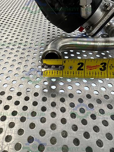 Used 2 ITT Pure-Flo A208 Diaphragm Valves 90PSI w/ 3/4" and 1/2" Sanitary Fittings